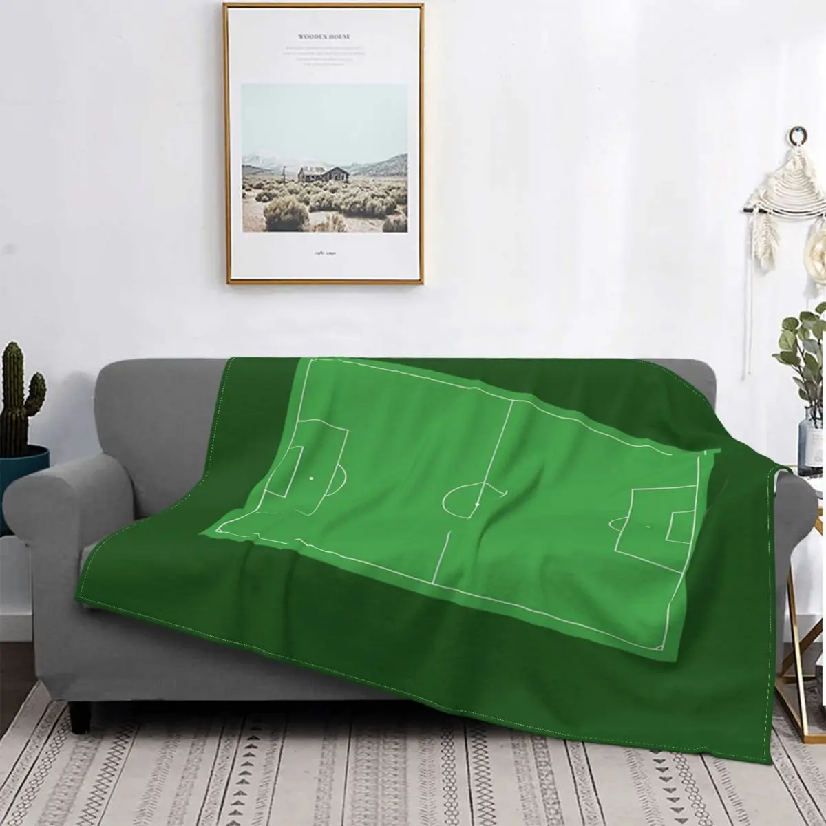 

Manta de campo de Soccer, colcha de fútbol, cubierta de cama a cuadros, colcha de muselina 150, colcha y colcha