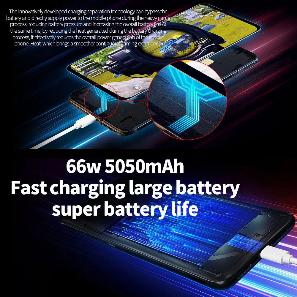 

Nubia Red Magic 6 Pro Global Version Gaming Smartphone NFC 6.8'' AMOLED Snapdragon 888 Octa Core 30W Fast Charge RedMagic 6 Pro