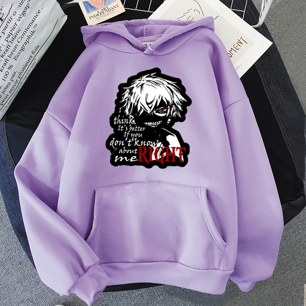 

Kaneki Ken Japanese Anime Hoodie Gothic Print Tokyo Ghoul Chic Harajuku Loose Sweatshirt Manga Streetwear Wram Korean Style Tops