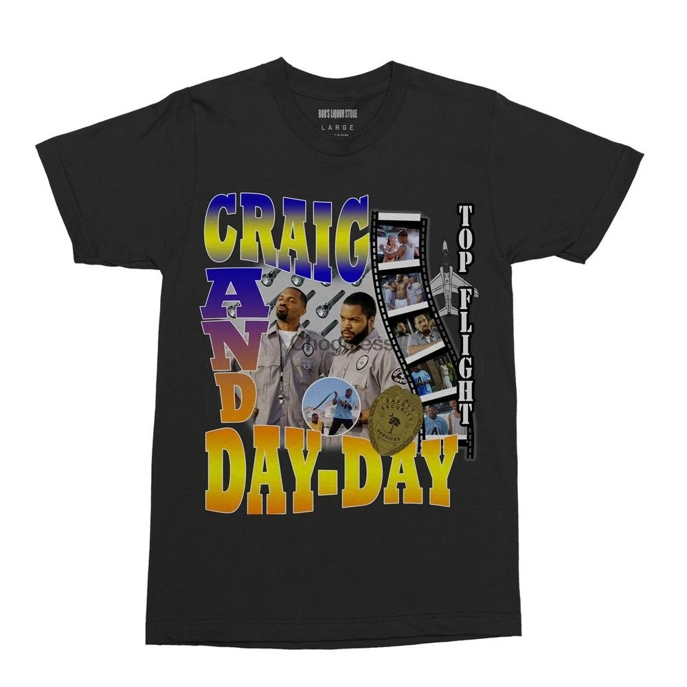 Черная Тяжелая хлопковая Футболка Крейга и дня пятницы|Мужские футболки| |