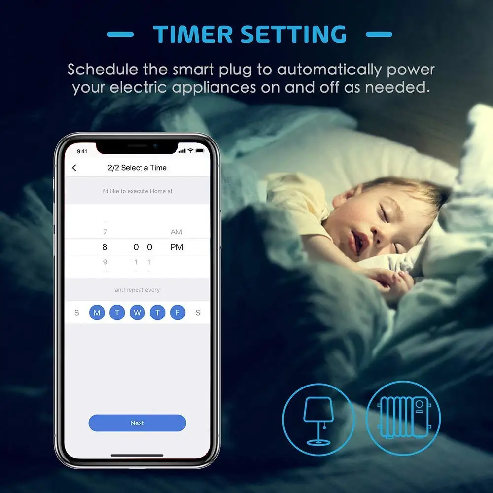 Умный WiFi сетевой фильтр 4 розетки переменного тока, Alexa& Google Assistant& IFTTT& SmartThings поддерживается, приложение дистанционного управления MSS420FUK