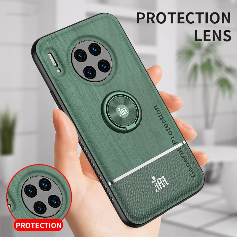 

Mobile Phone Case For Huwei Mate 20 30 40 Pro Lite P20 P30 P40 Pro Lite Finger Ring Car Magnetic Holder Back Cover Phone Shell