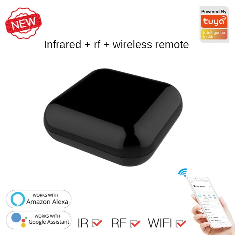 

WiFi RF Infrared Graffiti App Intelligent Square Remote Control Voice Control TV Air Conditioner Intelligent Remote Control