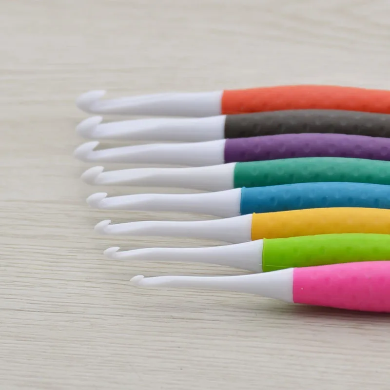 8 шт. Крючки Комплект ABS ручкой Вязание Вышивка крестом иглы комплект DIY