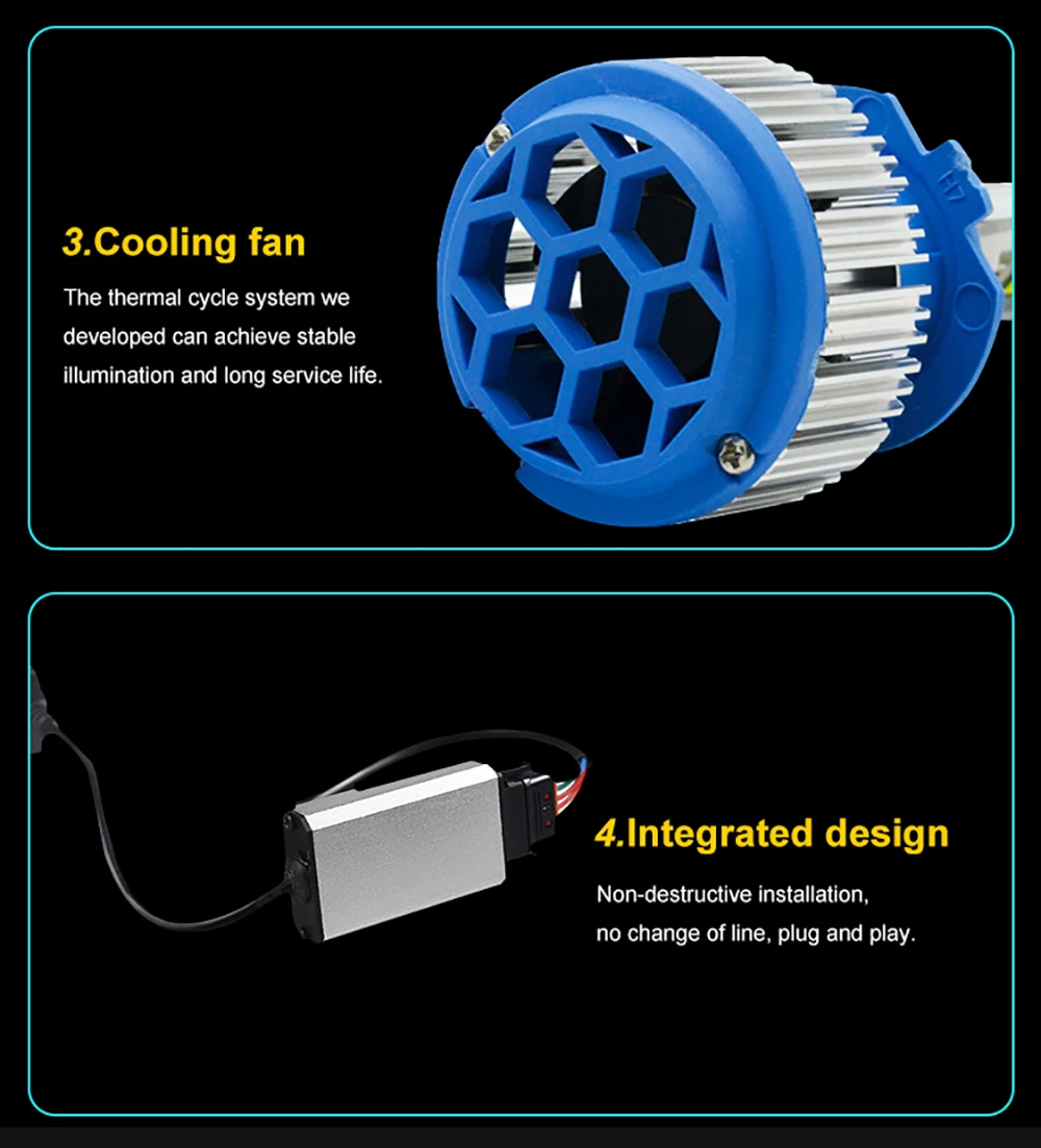 Супер яркие светодиодные фары, H7 H4 зэс чипы Turbo с can-bus H1 H3 H8 H11 9005 9006 9012 880(подол короче спереди и длиннее сзади) фары дальнего и ближнего света лампы комплект 12v 6000k