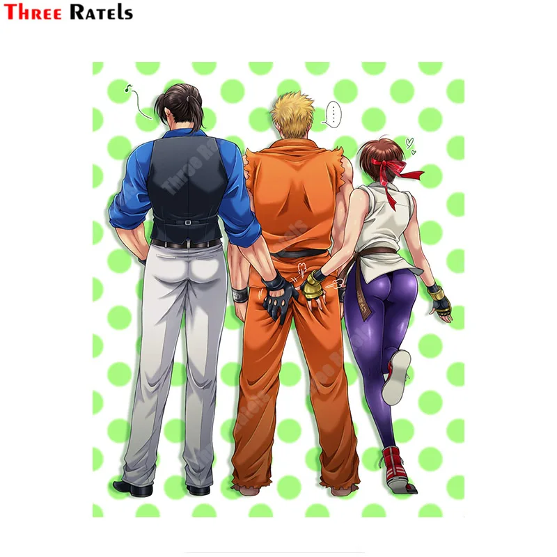 

Three Ratels A406 Anime Game Role Yuri Sakazaki Ryou Sakazaki And Robert Garcia Car Decal StickerWith Waterproof Protected