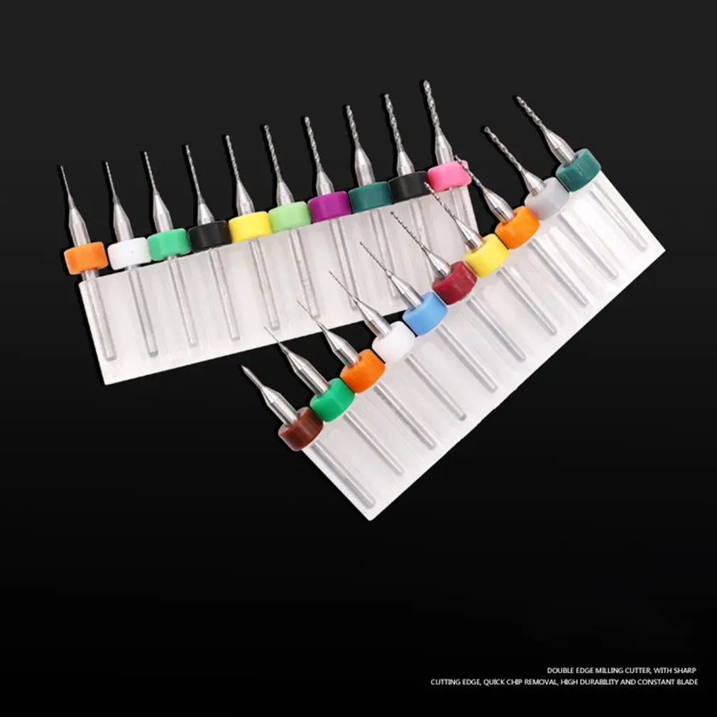 10 шт. мини-дрель Pcb 0 1-1/0 3-1 2/0 6-1 5/1 5-2 4/2 1-3 мм Карбид вольфрамовой стали для печатной