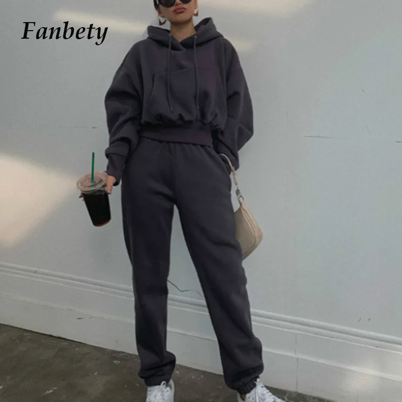 

Повседневный однотонный топ с длинным рукавом и штаны, спортивный костюм, весенне-осенние женские элегантные толстовки, спортивный костюм ...