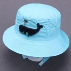 Панама хлопковая детская с мультяшным рисунком, шляпа от солнца, Пляжная шапка для отдыха на открытом воздухе, летняя