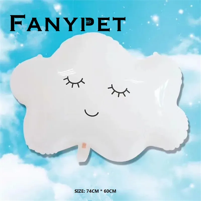 50 шт. Детские воздушные шары для девочек и мальчиков белые облака вечерние фольга