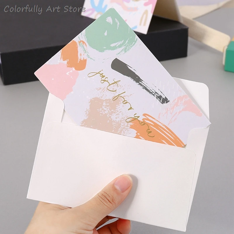 

Creative Bronzing Think you Cards Birthday Postcard Gift Card Thanks Giving Postcard with envelope for Wedding Invitation