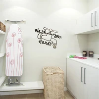 hand wash wall sticker for bathroom wall vinyl applique waterproof faucet art applique mural home decor dw8627