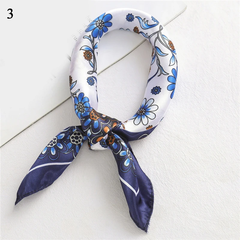 

Women Hair Scarf Hair Tie Band Bandana Scarf Shawl Square Silk Scarf Satin Head Scarf Small Printed Scarves Retro Neckerchief