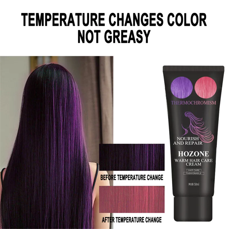 Thermochromic Color Changing Wonder Dye Mermaid Hair Gray Cream Thermo Sensing Shade Shifting Wax | Красота и здоровье