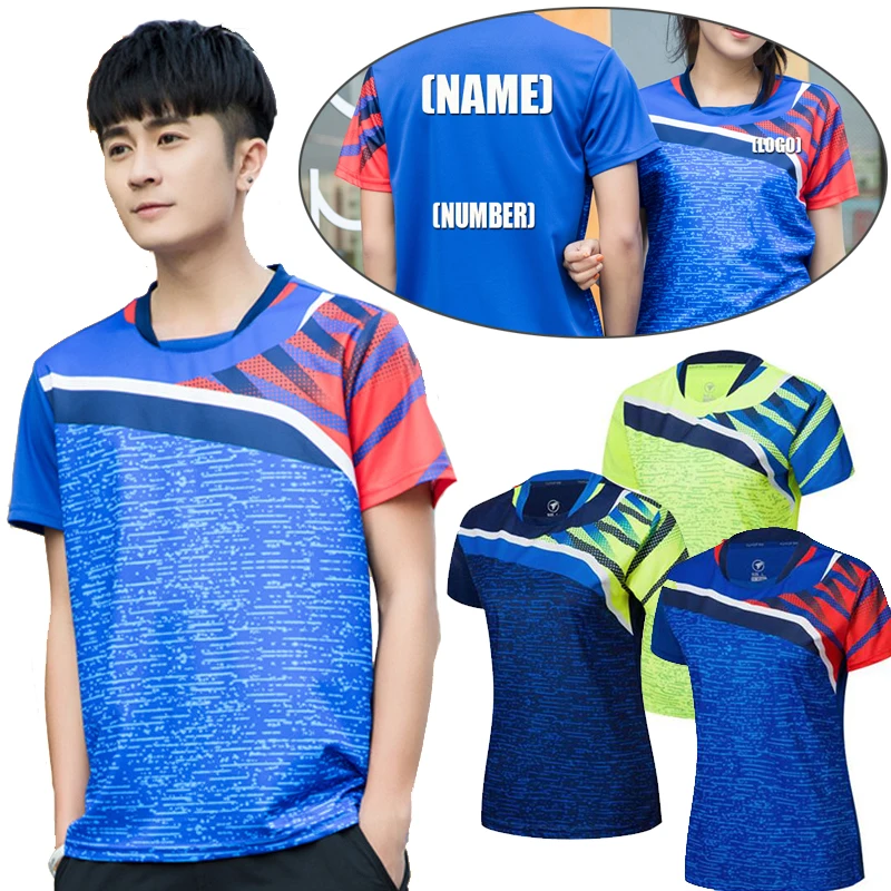 

Badminton Tshirt Mens Table Tennis Clothes Short Sleeve Badminton Jersey Top Quick Dry Tennis Jersey