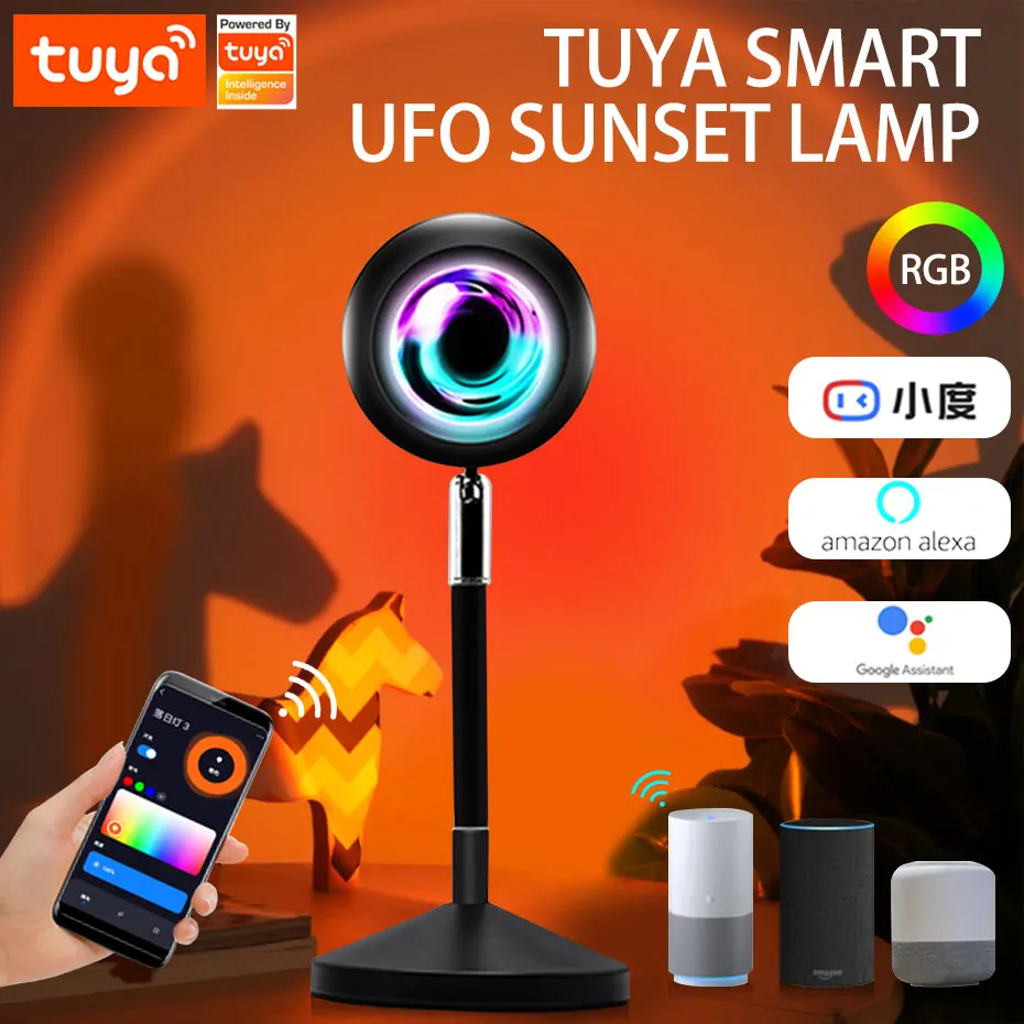 

Лампа светодиодная с Wi-Fi и закатом, RGB