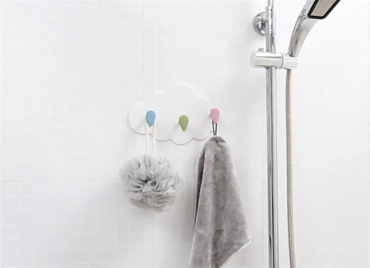 Симпатичная вешалка для одежды в форме облака настенный дверной крючок ванной