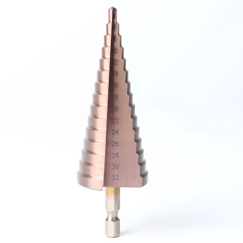 

HSS-CO / M35 Hexagonal handle Hex Shank 4-32mm Cobalt Straight Shank Bit Metal Cone Bit Stainless Steel Hole Saw