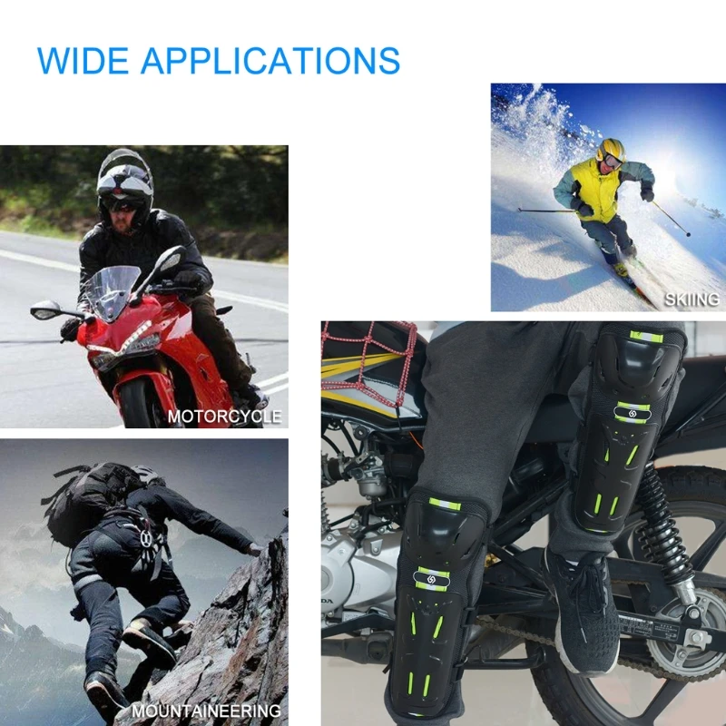 

4PCS Motorcycle Knee Pads Elbow Leggings Motocross Cycling Night Reflective Safety Windproof Shatter-Resistant Protective Equipm