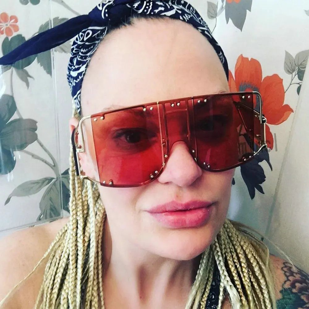 Женские оверсайз солнцезащитные очки 2019 брендовые дизайнерские женские