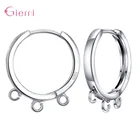 Настоящее 925 пробы, серебро, опт, 1 пара, серьги-кольца, сделай сам, аксессуар для женщин, ручная работа, модные ювелирные изделия, соединения