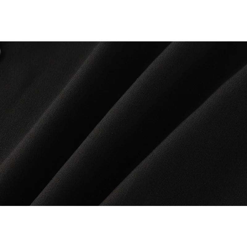 Женская винтажная рубашка с длинным рукавом черная Свободная Повседневная