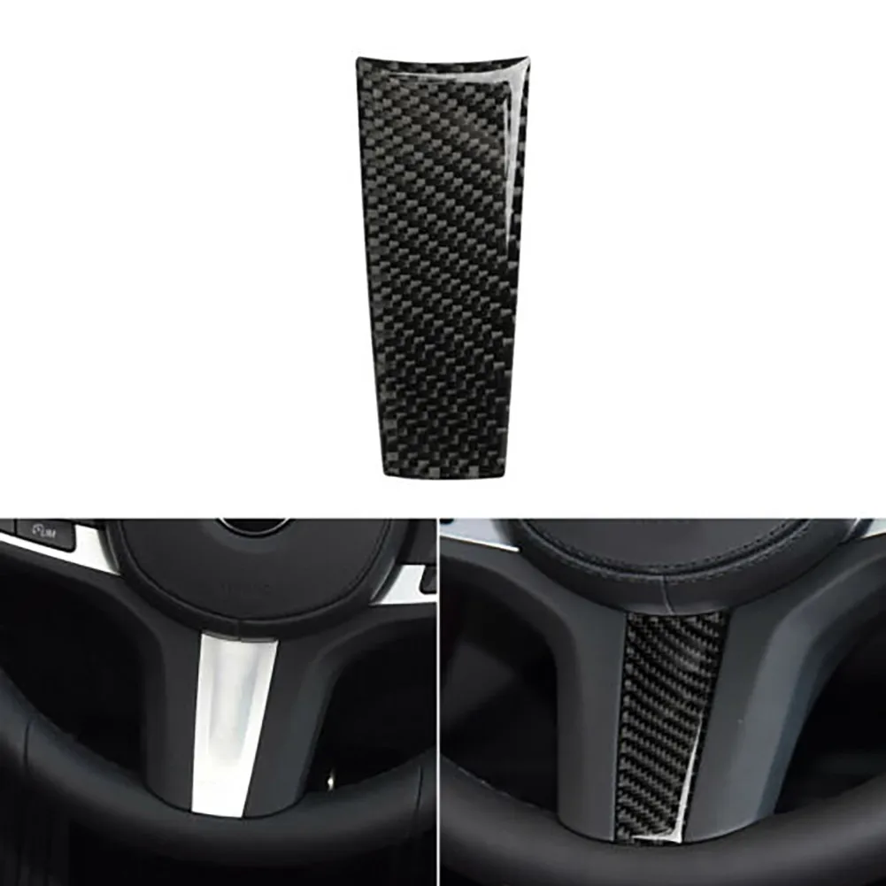 

Carbon Fiber Car Inner Steering Wheel Cover Sticker Decoration Interior Mouldings Badge Emblem For BMW 5 Series G30 G38