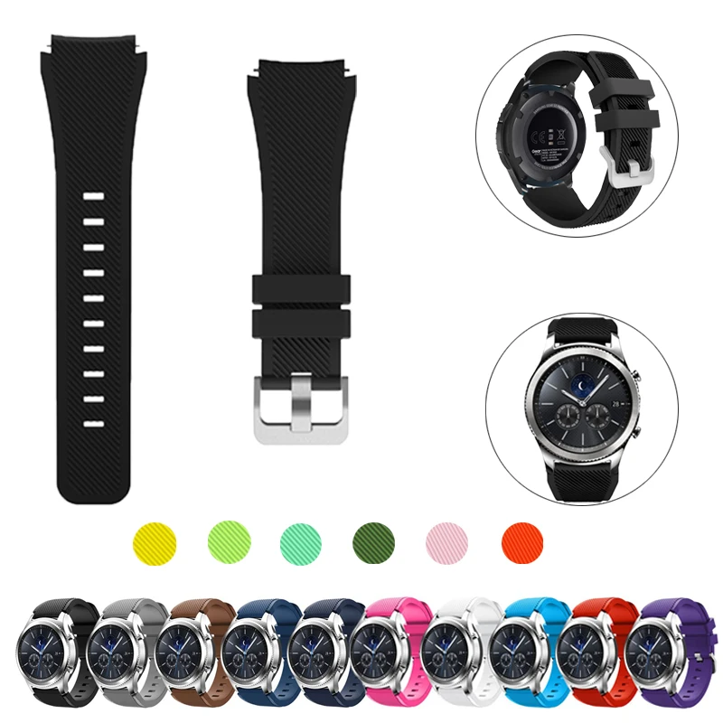 

Ремешок 22 мм для samsung galaxy watch 46 мм S3 Frontier/Classic, ремешок для huawei watch gt amazfit GTR 47 мм, силиконовый браслет, аксессуары