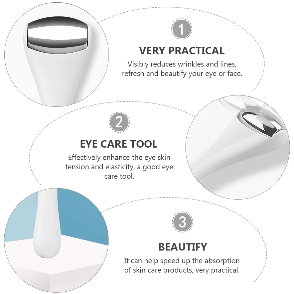 

1PC Handheld Eye Cream Lead-in Stick Practical Eye Facial Massaging Stick(White)