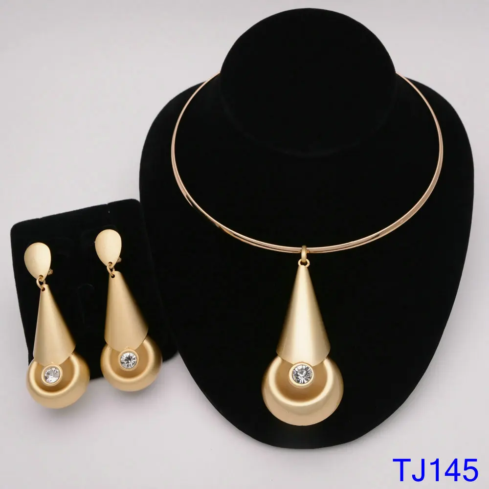 Комплект ювелирных изделий для невесты из бисера золотого цвета Дубай