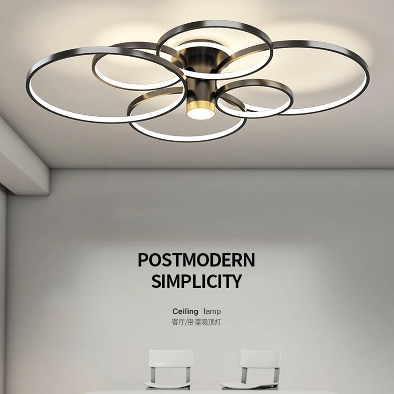 

Modern LED Ceiling Lights for Living room Bedroom Aluminum Wave Avize Lustre Ceiling lamp for home Dimming Children lights