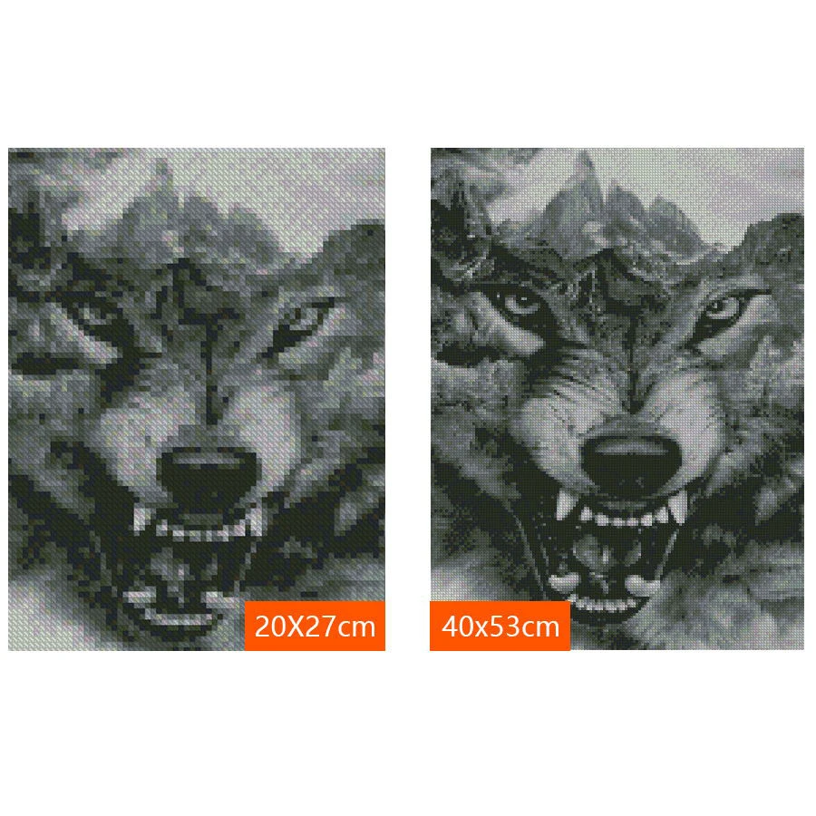 3D Стразы живопись кристалл домашний декор DIY алмазная вышивка крестиком волк