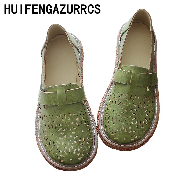 HUIFENGAZURRCS-Mori/женские тонкие туфли летняя кукла с закрытым носком шикарная обувь для отдыха с круглым носком на толстой подошве