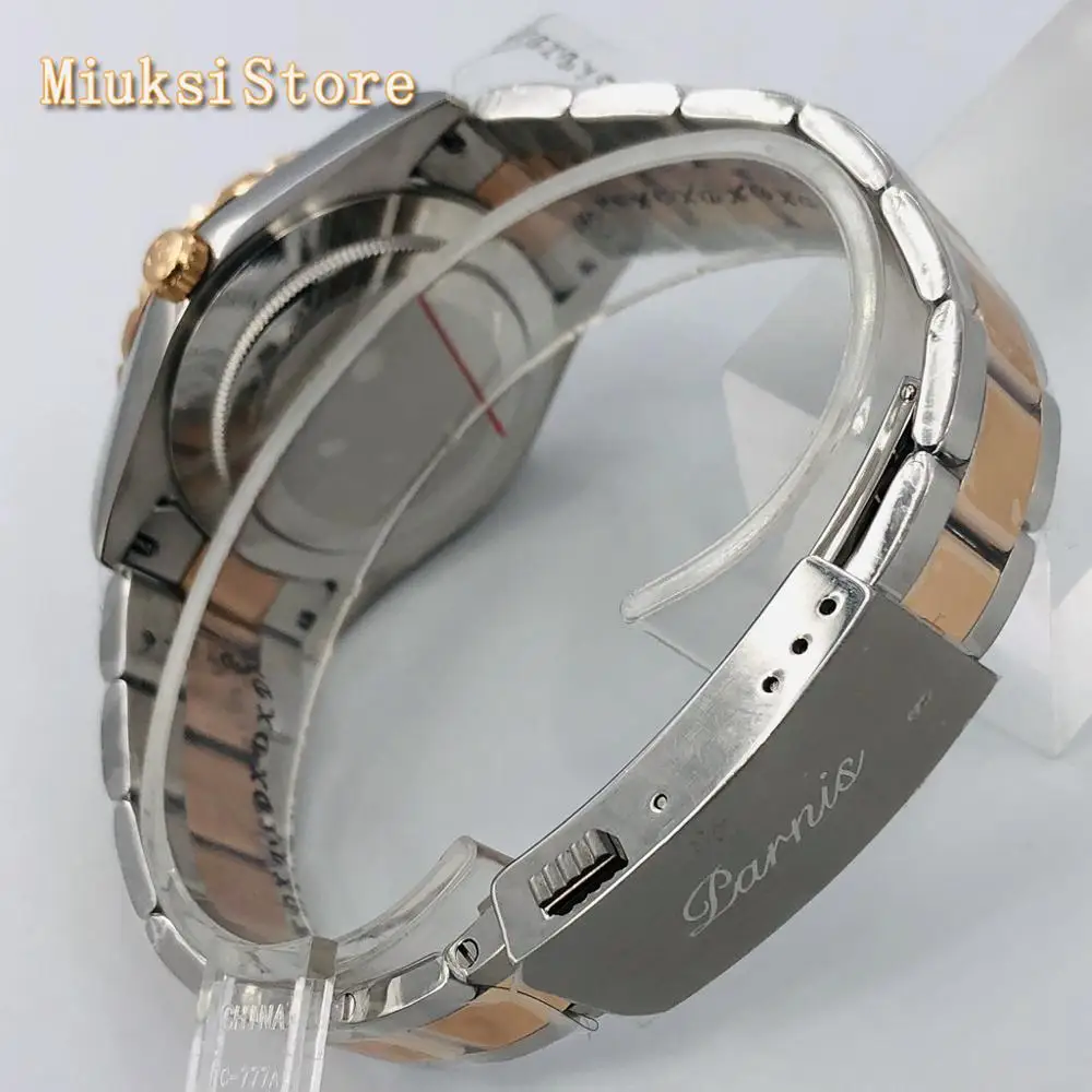 Parnis 2020 Новые мужские Роскошные водонепроницаемые часы из розового золота с
