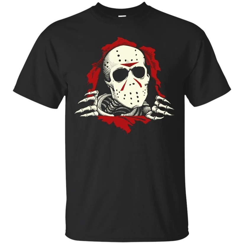 Футболка Jason Voorhees Scary Horror Friday The 13Th футболка Кошмар Хэллоуин крутые футболки| |