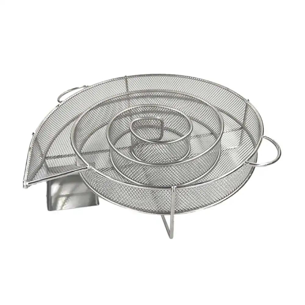 

Stainless Steel Round Smoked Net Basket Outdoor Barbecue Cold Smoke Generator