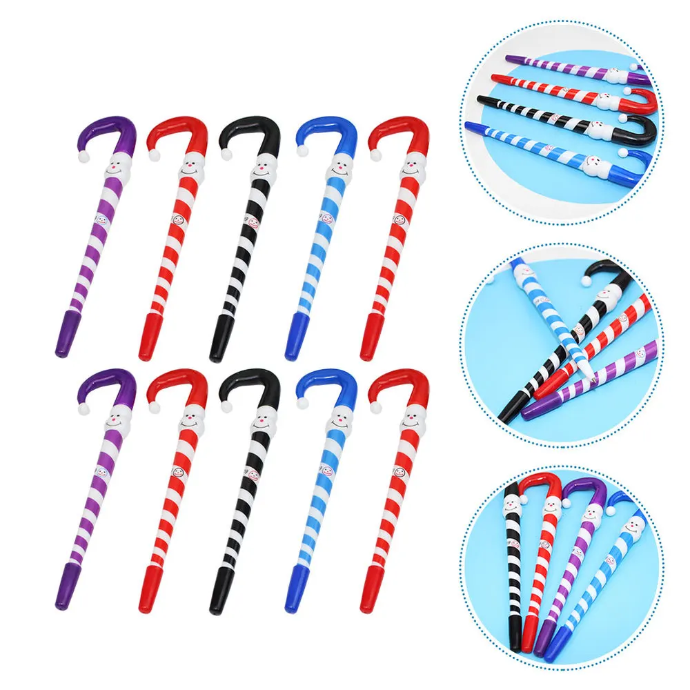 

10pcs Kids Cartoon Writing Ballpoint Xmas Ballpoint Pen Students Stationery