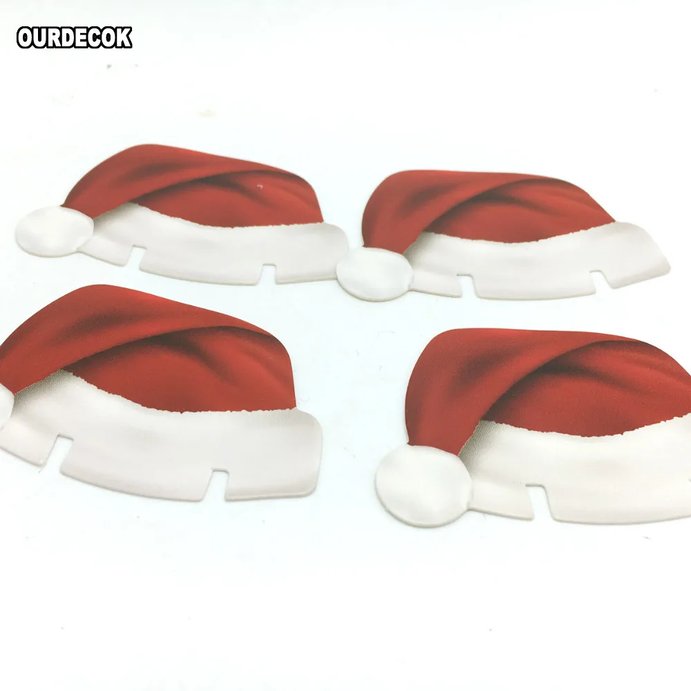 10 шт./лот рождественские украшения шапки шампанское стеклянное украшение картон