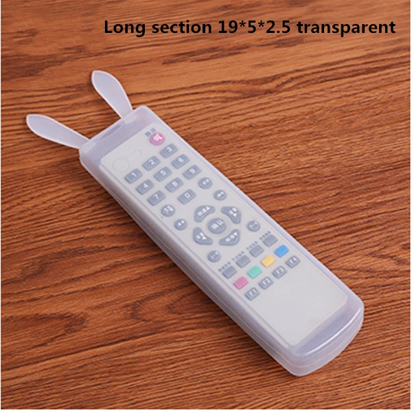 

Силиконовый прозрачный серебристый чехол с милым кроликом для телевизора, чехол для пульта дистанционного управления для кондиционера, защита от пыли, водонепроницаемый