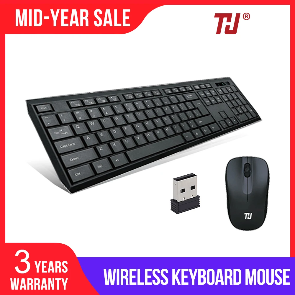 Ультратонкая портативная беспроводная клавиатура и мышь 2 4 ГГц|Комплекты плюс
