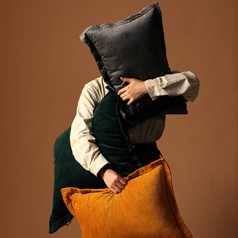 Вельветовый чехол для дивана гостиной уютные домашние декоративные подушки