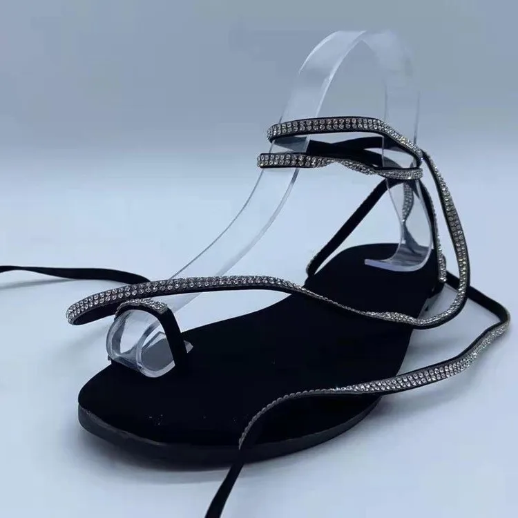 

Women Flats Sandals Gladiator Cross Strap Sexy Lace-up Woman Flat Slipper Casual Beach Sandals for Women Open Toe Shoes