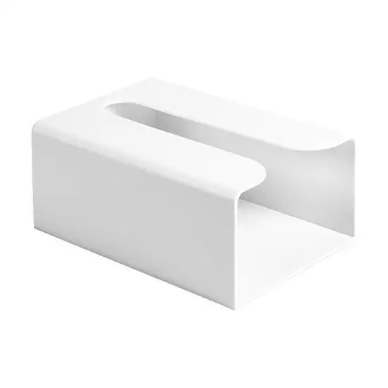 White Липкая настенная коробка для салфеток удобный держатель для салфеток легко использовать для хранения в ванной, на кухне установить креативная бумажная коробка дома для повседневной жизни - Цвет: White