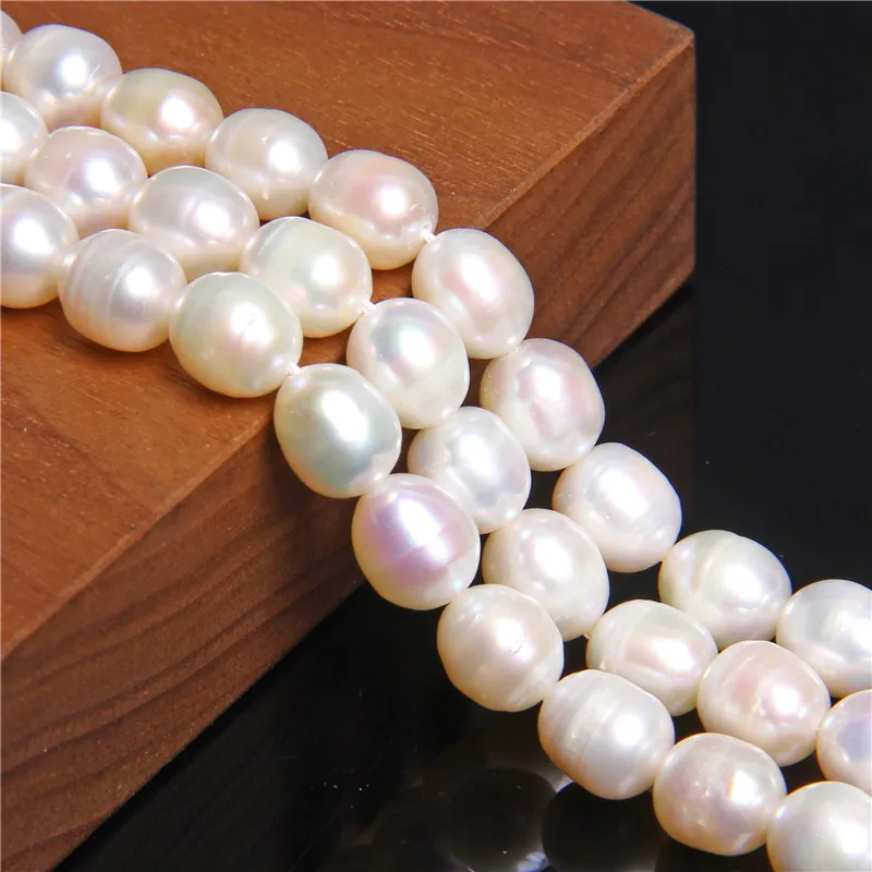 7-8 мм натуральный белый гладкий Пресноводный Жемчуг Бусы для женщин изготовление