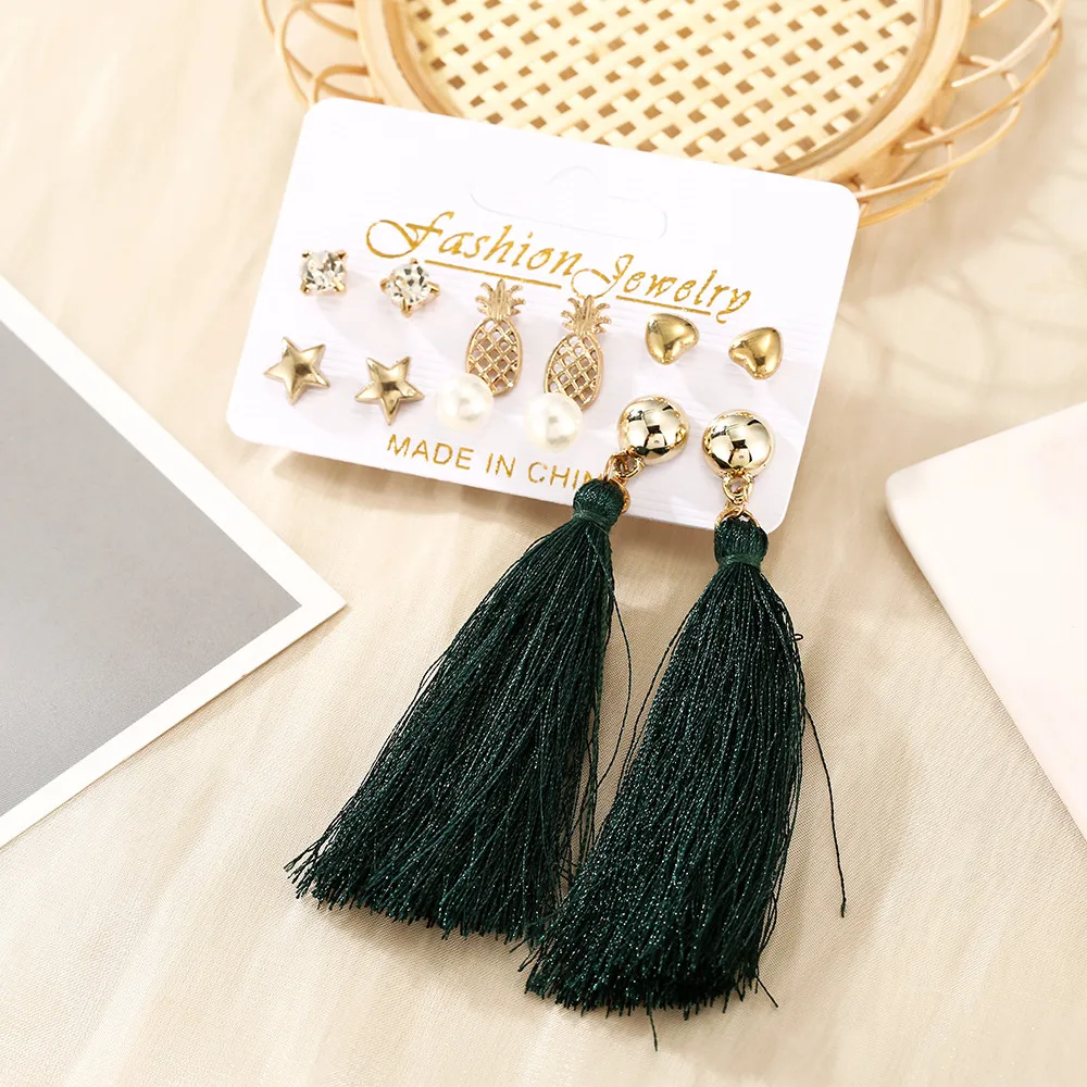 Набор сережек для женщин кисти в этническом стиле геометрические серьги