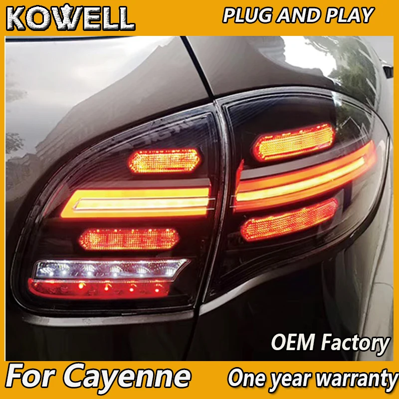 Светодиодный задний фонарь KOWELL для Porsche Cayenne 2011 2013 задние фонари светодиодный