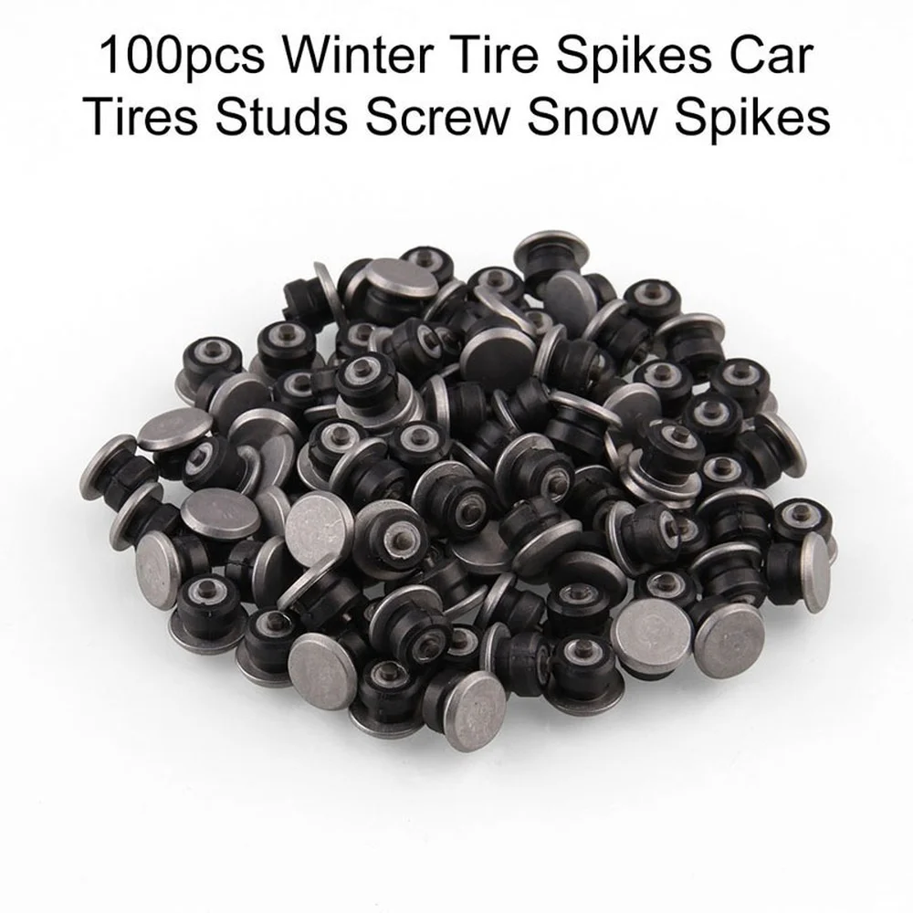 

100pcs Car Snow Tire Studs Tire Wear-resistant Anti-slip Nails Snow Spikes For Tire Winter Tire Studs
