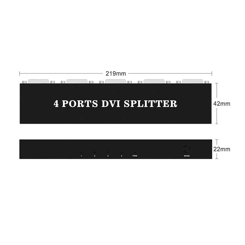 

DVI Splitter 1x4/1X2 DVI Distributor 1 in 4 out/1 in 2 out DVI Divisor Splitter 1 to 4/1 to 2 support 1920x1400 for Engineering