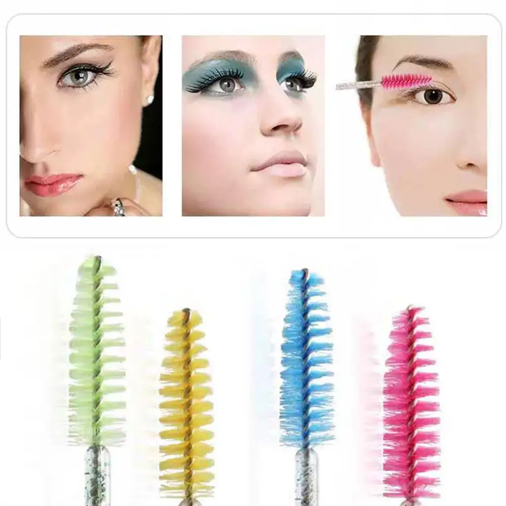 

(50 Pcs/Pack) New Product Disposable Crystal Rod Eyelash Brush Beauty Eyelash Eyelash Comb Makeup Portable Brush Brus S4P8
