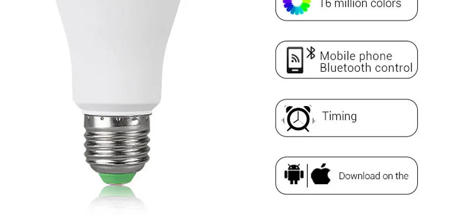 E27 Светодиодный светильник смарт-лампочка WIFI RGB 15 Вт Bluetooth приложение управление умная лампа светильник с регулируемой яркостью кухня под шкаф Домашний Светильник ing